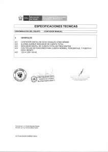 ESPECIFICACIONES TECNICAS Ministerio de Salud