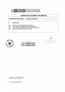 ESPECIFICACIONES TECNICAS PERÚ Ministerio de Salud
