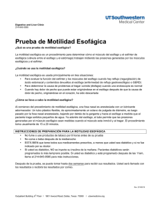 Esophageal Motility Test (Spanish)