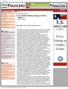 Foro Global de Biotecnolog a. Diario Financiero.