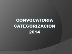 CONVOCATORIA 2014 - EXPLICATIVO
