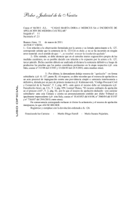 FALLO COMPLETO: Casas, Marta Dora C/ Medicus SA S/ Incidente de apelación de medida cautelar