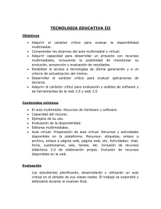 PLANIFICACION DE LA MATERIA TECNOLOGIA EDUCATIVA III