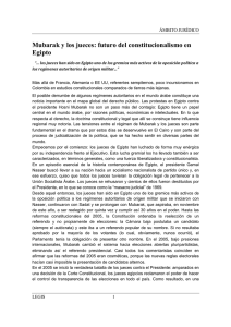 Mubarak y los jueces: futuro del constitucionalismo en Egipto