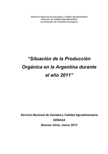 Informe SENASA 2011