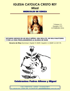 IGLESIA CATOLICA CRISTO REY Misal  Volumen 14