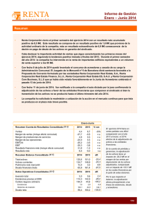 Informe de Gestión Enero – Junio 2014 Resumen