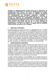 INFORME  DE  ADMINISTRADORES  JUSTIFICATIVO  DE ... ACUERDO  DE  AUTORIZACIÓN  AL  ÓRGANO ...