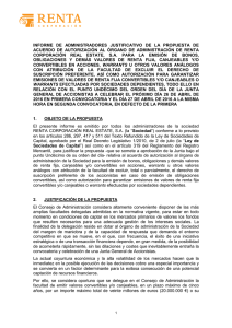 INFORME  DE  ADMINISTRADORES  JUSTIFICATIVO  DE ... ACUERDO  DE  AUTORIZACIÓN  AL  ÓRGANO ...