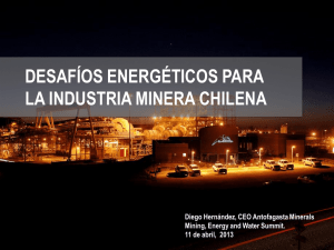 Presentación Cumbre Minería, Energía y Agua 2013