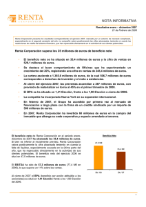 NOTA INFORMATIVA Resultados enero – diciembre 2007 21 de Febrero de 2008