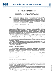 BOLETÍN OFICIAL DEL ESTADO MINISTERIO DE CIENCIA E INNOVACIÓN 6356