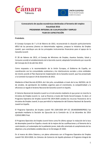 texto de la convocatoria