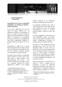 BOLETÍN INFORMATIVO Octubre 2013 APLICACIÓN DE LA LEY 26.773 A ACCIDENTES