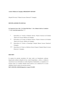 Archivo Médico de Camagüey 2004;8(3)ISSN 1025-0255  HISTOPLASMOSIS PULMONAR.