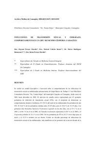 INFECCIONES DE TRANSMISIÓN SEXUAL Y EMBARAZO.