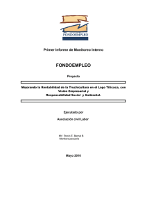 Primer Informe de Monitoreo Interno (Mayo de 2010)