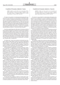 Orden de 20 de abril de 2012 de la Consellería de Economía, Industria y Comercio