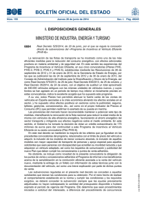 Real Decreto 525/2014, por el que se regula la concesión directa de subvenciones del Programa de Incentivos al Vehículo Eficiente (PIVE-6). 