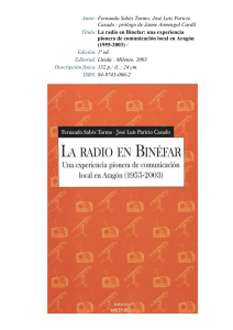 LA RADIO EN BINÉFAR: una experiencia pionera de comunicación local en Aragón (1955-2003)