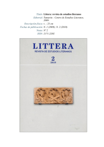 LITTERA; Revista de estudios literanos, nº2