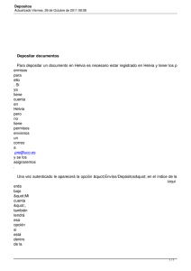    Depositar documentos
