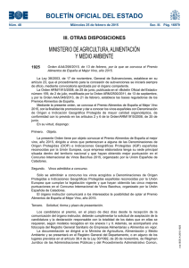 BOLETÍN OFICIAL DEL ESTADO MINISTERIO DE AGRICULTURA, ALIMENTACIÓN Y MEDIO AMBIENTE