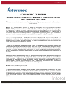 COMUNICADO DE PRENSA PC43t PARA ETIQUETADO LIGERO