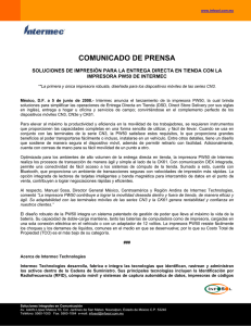 COMUNICADO DE PRENSA IMPRESORA PW50 DE INTERMEC