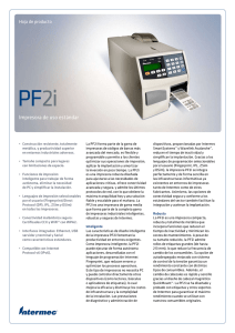 PF 2i Impresora de uso estándar Hoja de producto