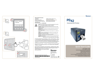 PD42 Commercial Printer Quick Start Guide