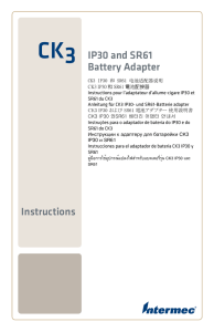 CK3 IP30 and SR61 Battery Adapter Instructions