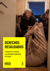 Informe Amnistía Internacional Derechos desalojados