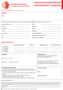 Haz click aqu para descargarte el formulario de inscripci n para miembros de asociaciones y colegios