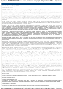 Decreto 330/2010, de 13 de julio, por el que se crea y regula el Registro Único de Partos y Nacimientos de Andalucía