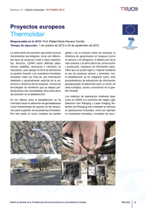 Thermolidar Proyectos europeos  Responsable en la UCO: