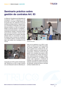 Seminario práctico sobre gestión de contratos Art. 83