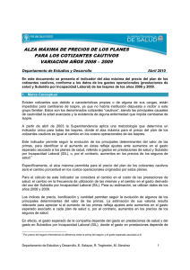 Ir a Alza Máxima de Precios para Cotizantes Cautivos Año 2010