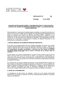 73 CIRCULAR IF/ N° Santiago, 27 jun 2008