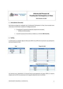 Informe del Proceso de   Fiscalización Participativa en línea   1.  Antecedentes Generales 