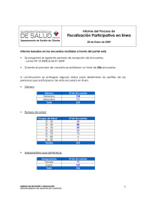 Fiscalización Participativa en línea  Informe del Proceso de