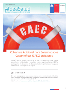 Cobertura Adicional para Enfermedades Catastróficas (CAEC) en Isapres