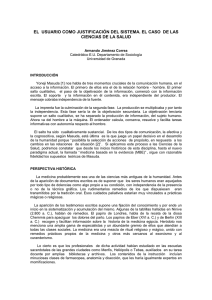 El usuario como justificación del sistema: el caso de las ciencias de la salud