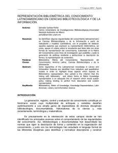 Representación bibliométrica del conocimiento latinoamericano en ciencias bibliotecológicas y de la información