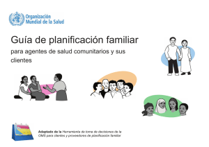 Guía de planificación familiar para agentes de salud comunitarios y sus clientes