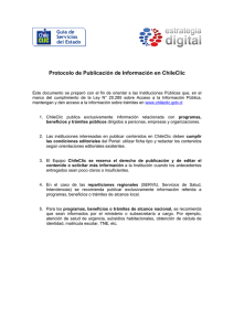 Protocolo de Publicación de Información en ChileClic