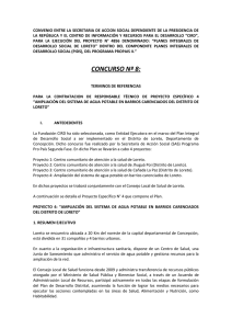 LL8 TDR contrataci n de administrador y enlace de proyectos para ampliaci n de agua potable - Loreto