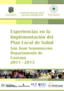 Experiencias en la Implementación del Plan Local de Salud San Juan Nepomuceno