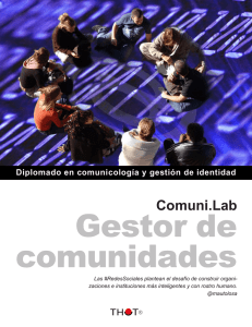 Gestor de comunidades Comuni.Lab Diplomado en comunicología y gestión de identidad