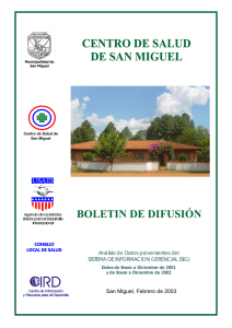 BOLETIN DE DIFUSIÓN San Miguel, Febrero de 2003